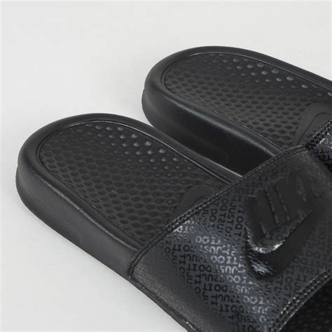 nike slides schwarz